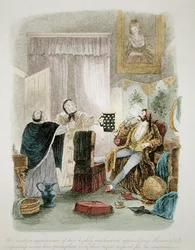 Illustration aus Visitation of a London Exquisite to his Maiden Aunts in the Country, veröffentlicht 1859 (siehe auch 193200, 203629-30)